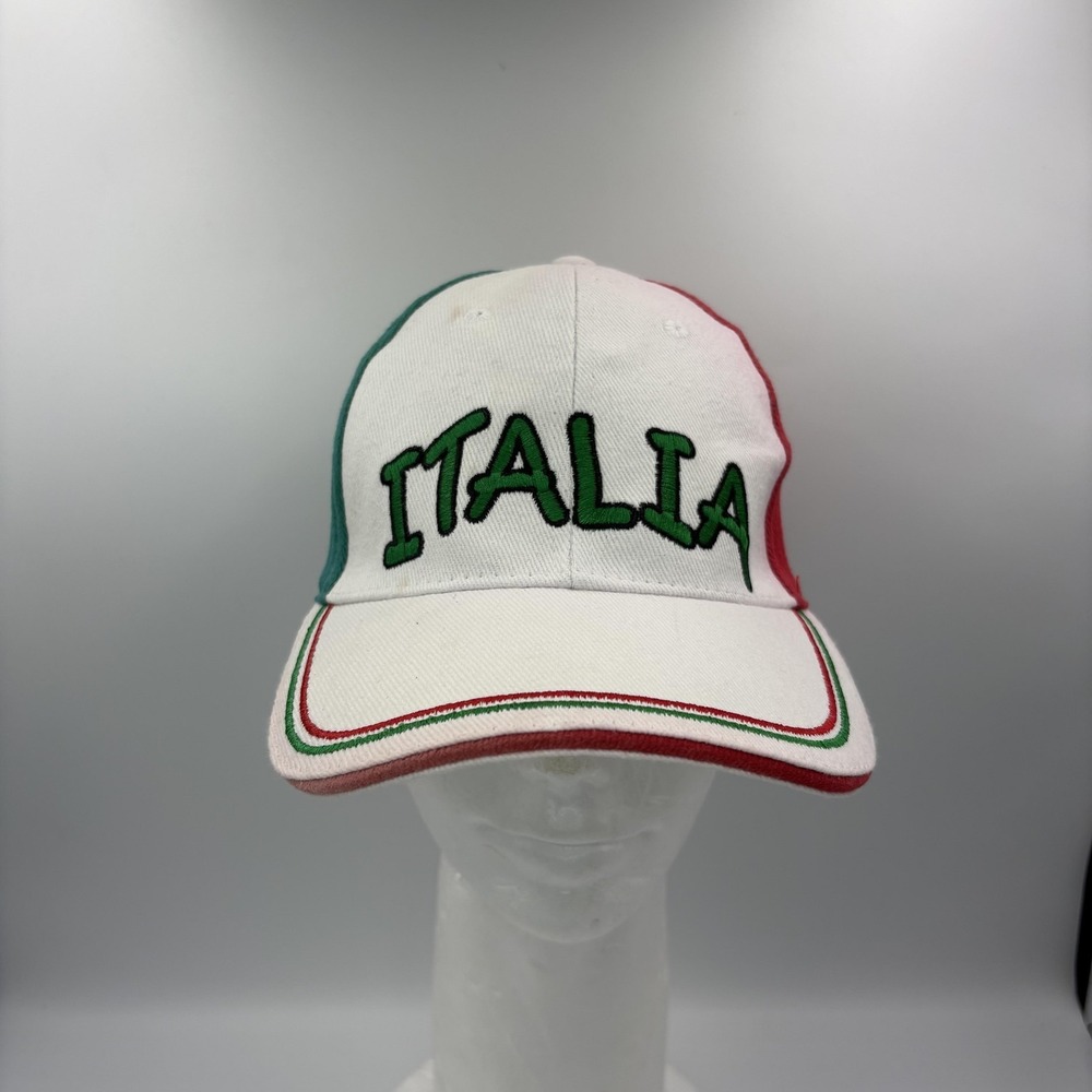 Taste Of Italy Hat Cap Strap Back Mens One Size Italia‎ Flag Tricolor Baseball